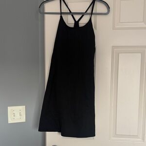 Chic Black Strappy Mini tennis dress